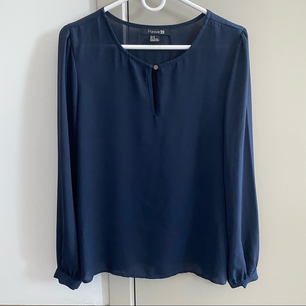 Forever 21 navy blouse